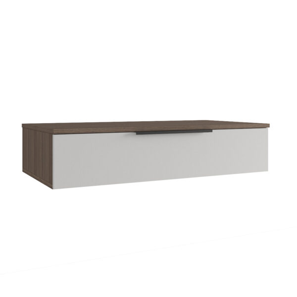 МС Роза Подвесная тумба 900 Орех Франклин/Ройс Белый скин